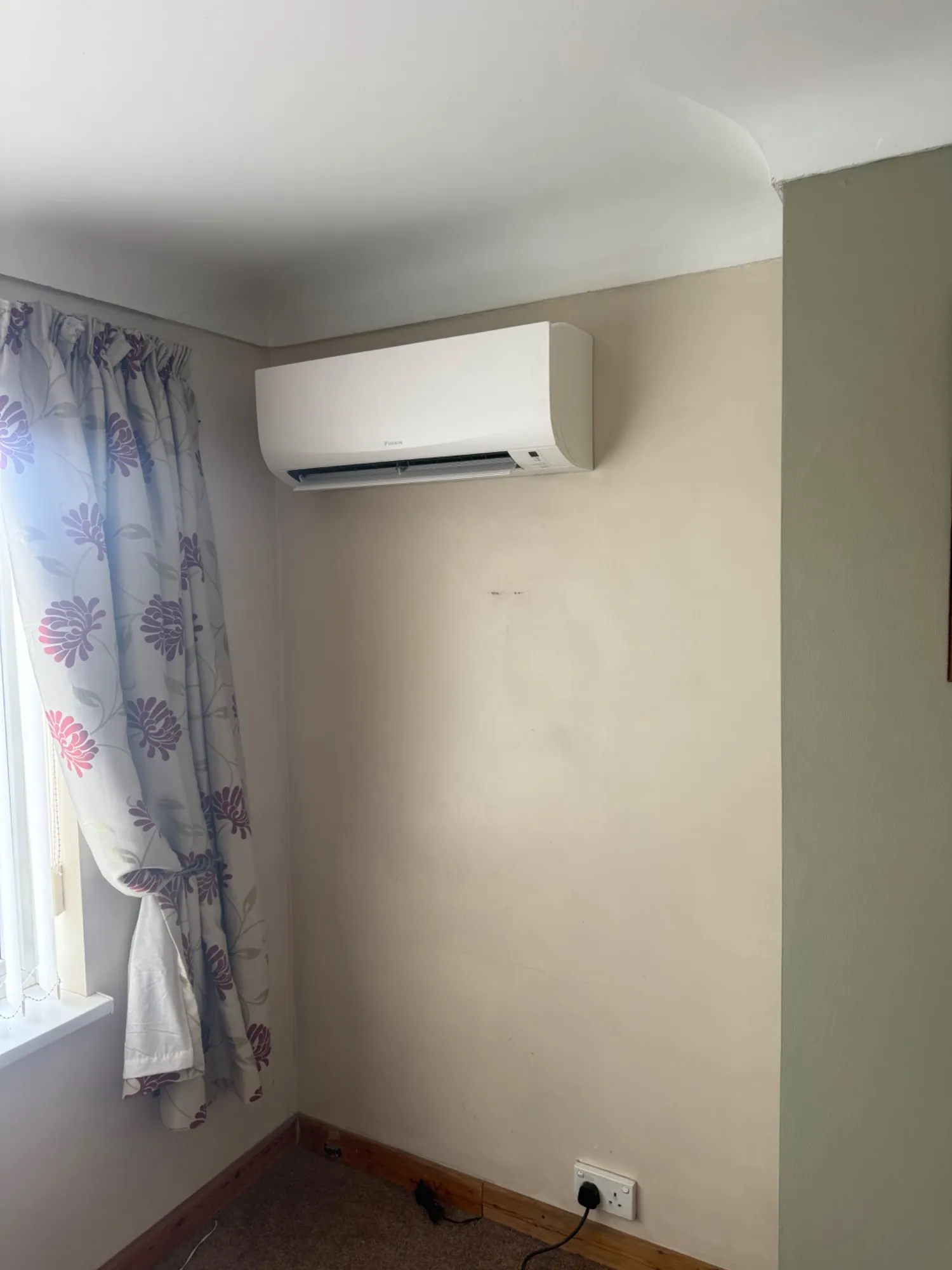Indoor air conditioning unit after installation in Hythe, Southampton