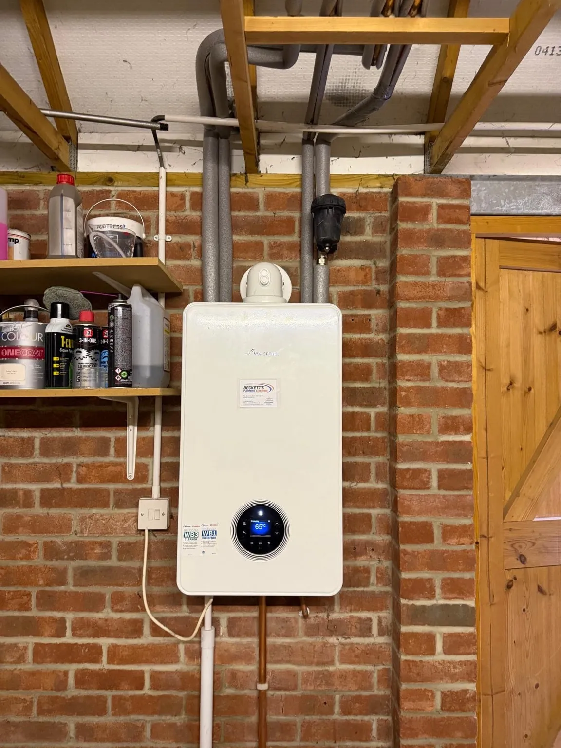 New Worcester Bosch combi boiler fitted during a combi boiler conversion in Hedge End