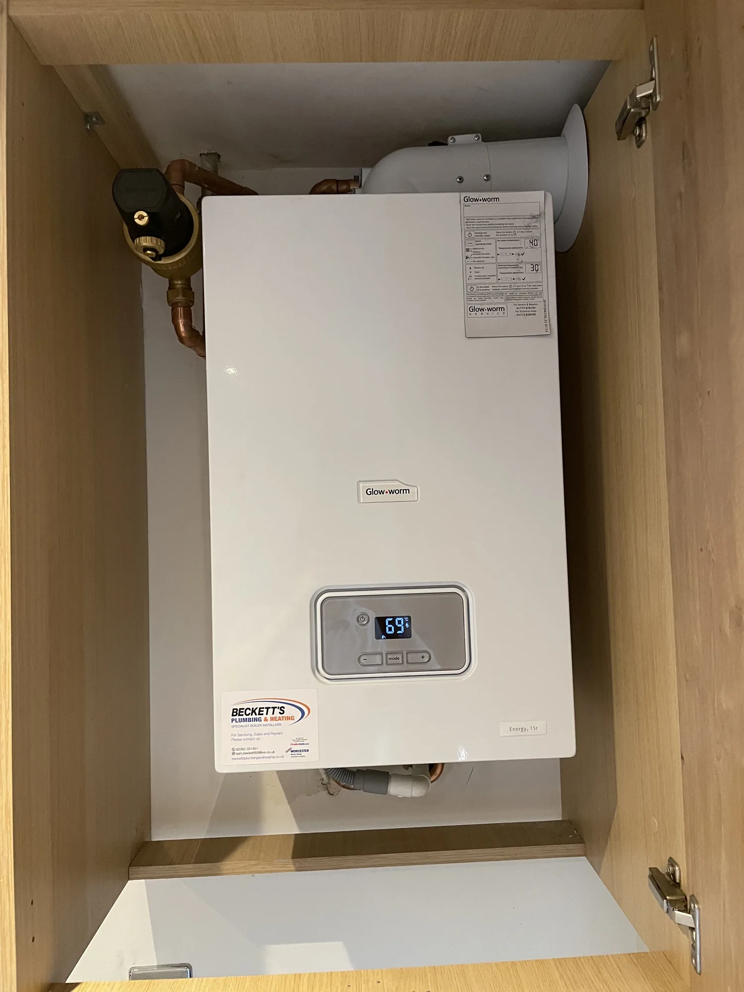 Combi boiler installation in Southampton