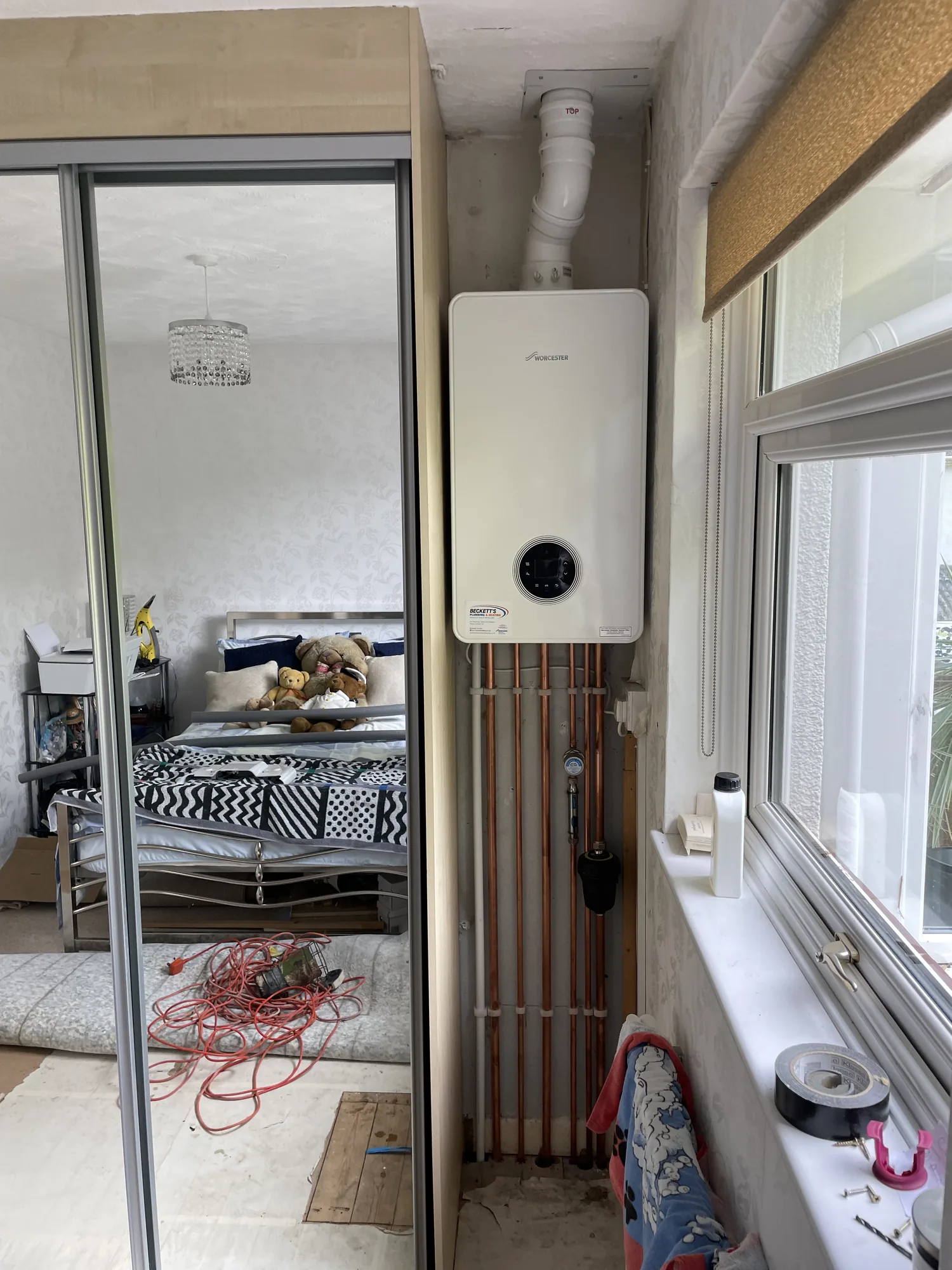 Boiler and controls installed in a Hampshire home