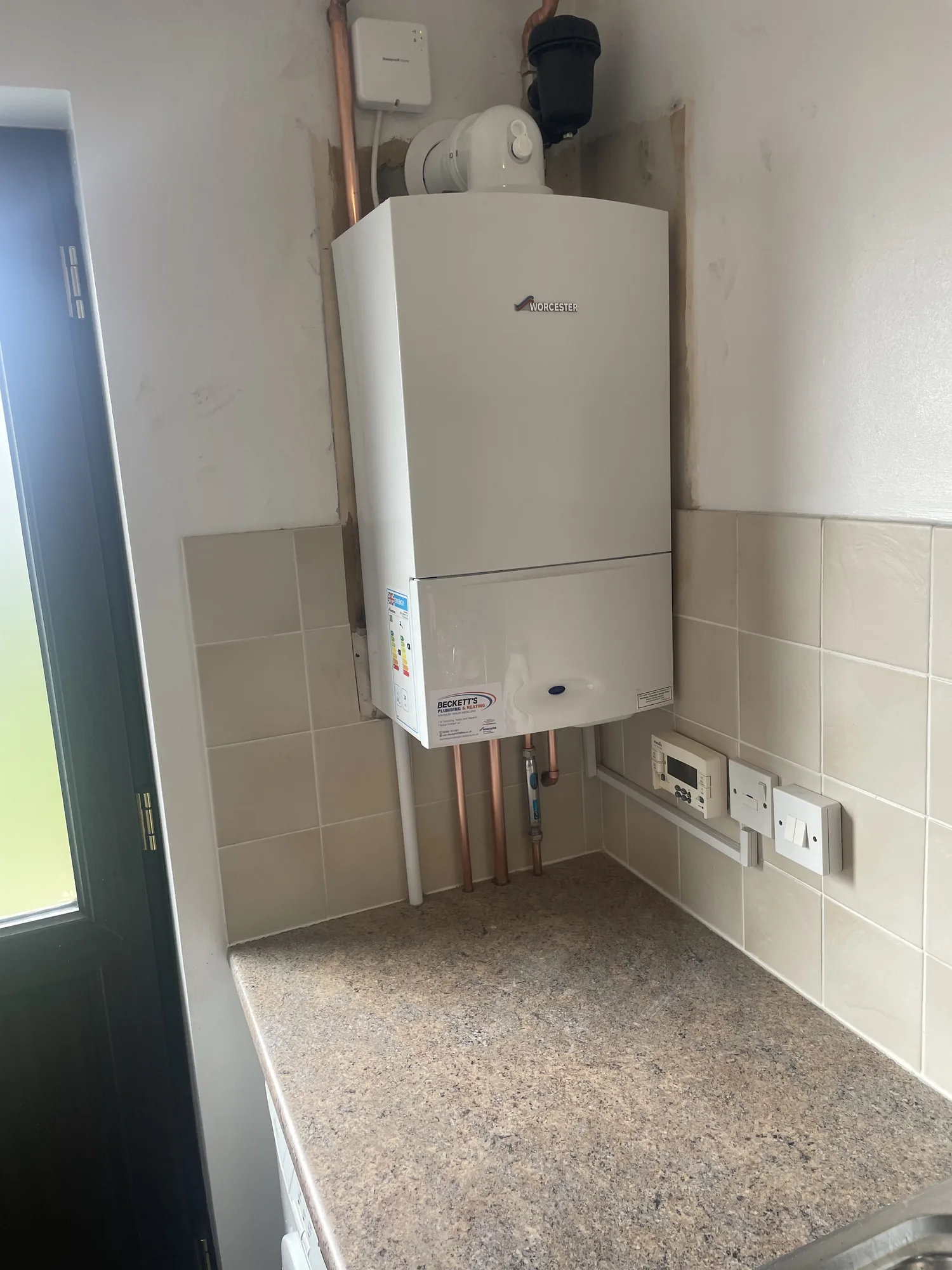 Finished boiler installation by Becketts Plumbing & Heating