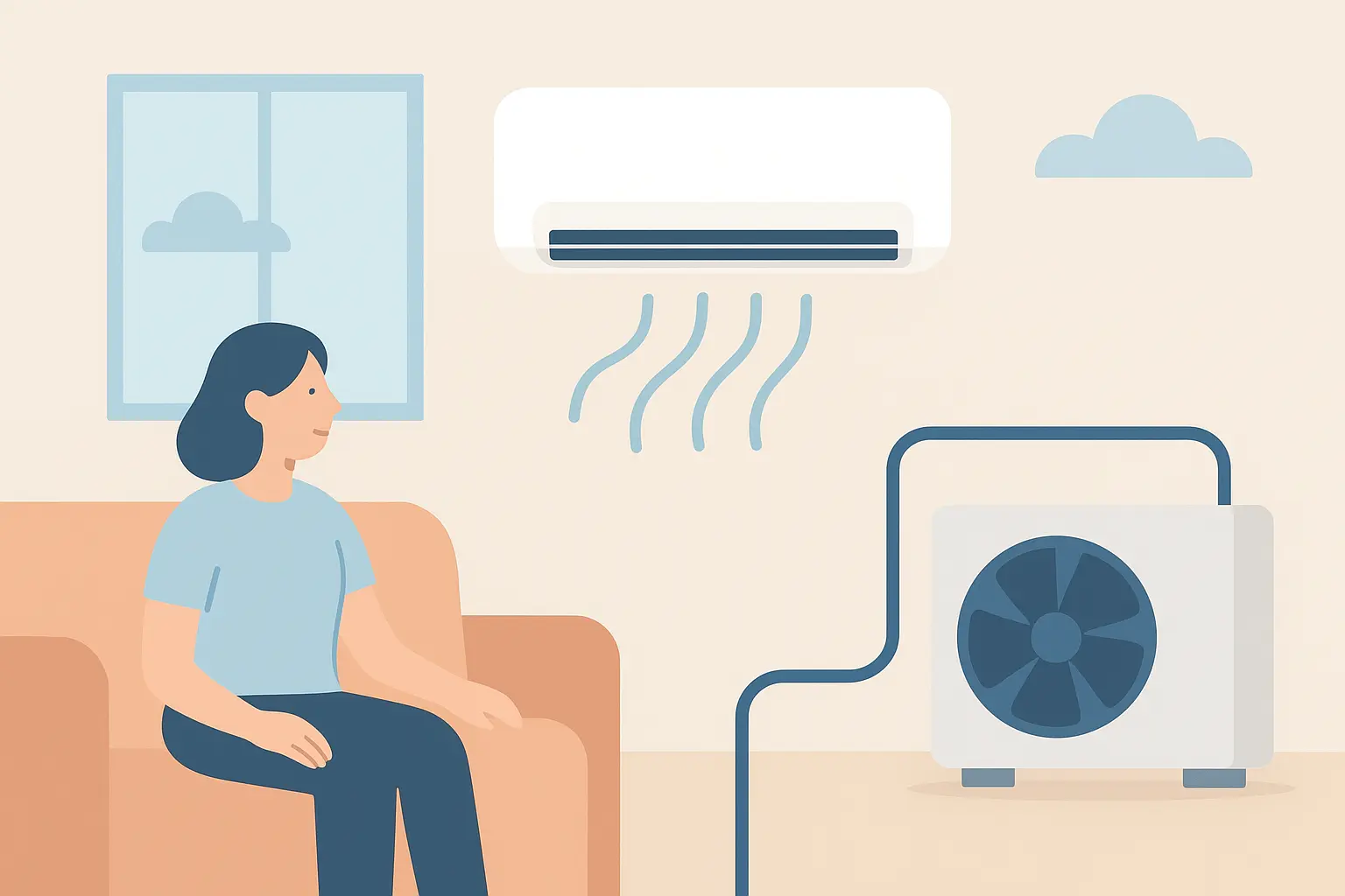 indoor and outdoor air conditionign unit Ocean Village
